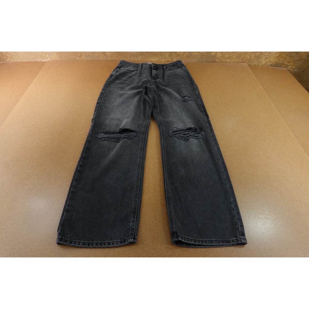 Forever21 Premium Womens 28 Regular Black Wash Ripped Denim 90s Fit Jeans NWT